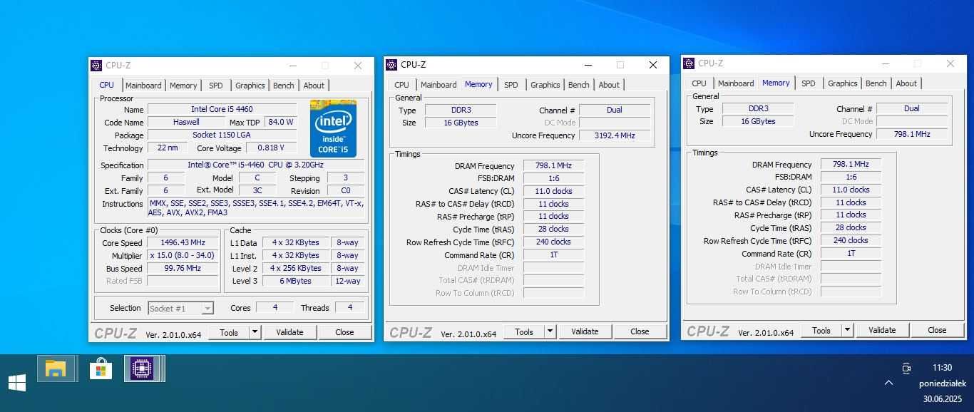 Zestaw Procesor Płyta Ram i5 - 4460 16GB Ram DDR3 (2*8) Płyta Gigabyte
