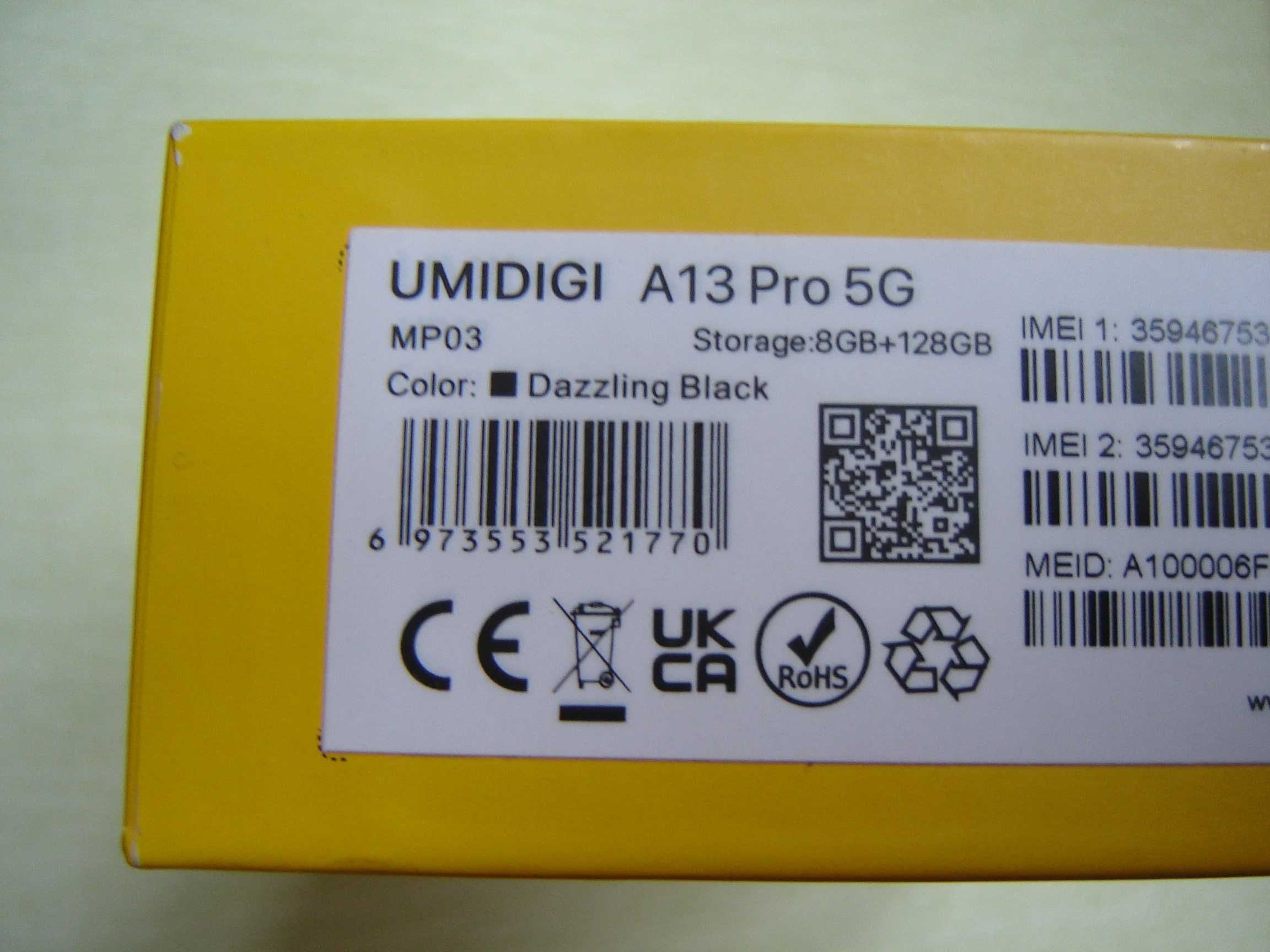 смартфон UMIDIGI A13 Pro 5G 6,5'' 90Гц 8ГБ/128ГБ 5150мАч Dimensity700