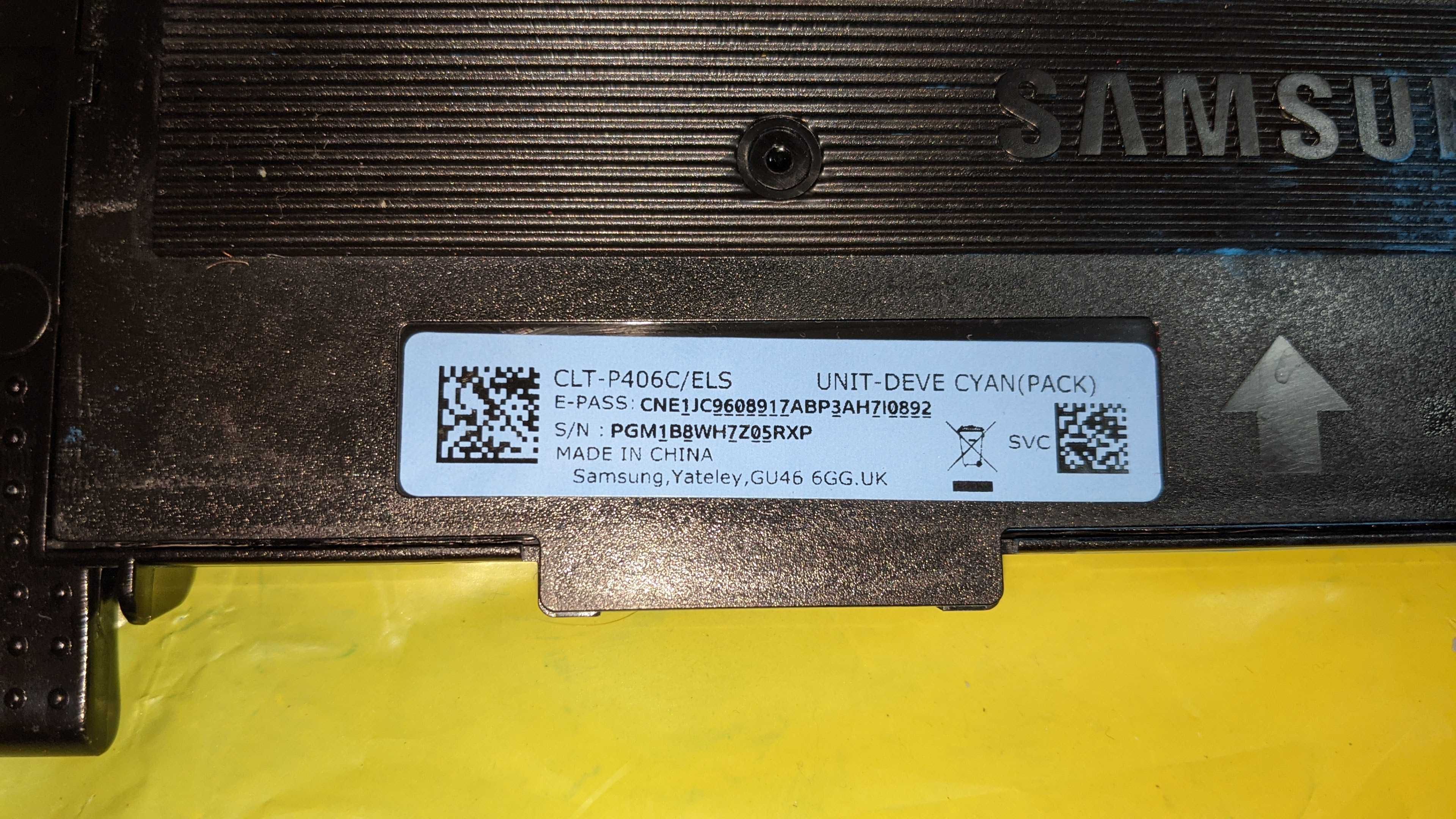 Тонер-картридж Samsung CLT-C406S (CLP-365) S406Y CYAN, YELLOW