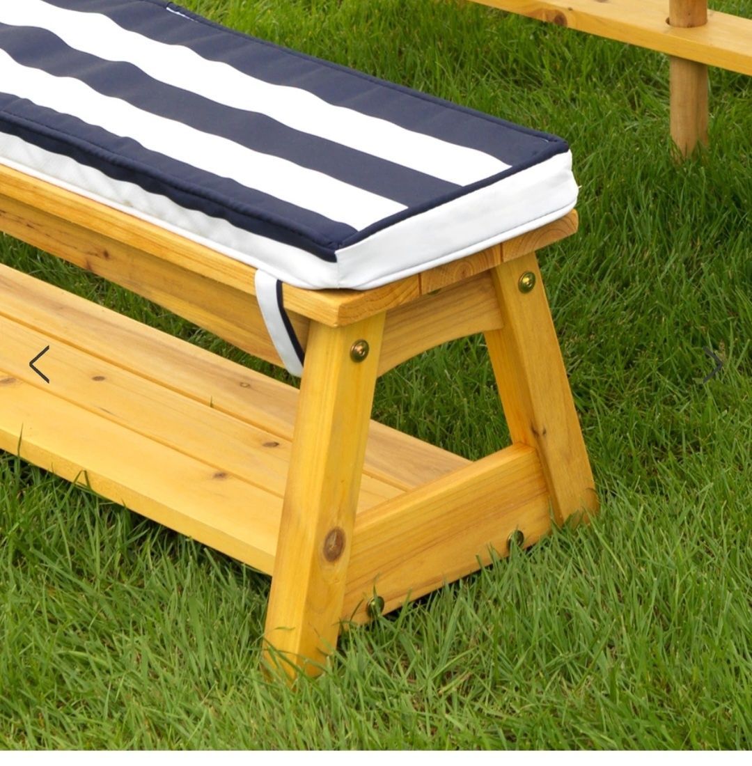 Nowy Stół z ławkami dla dzieci kid kraft stolik meble ogrodowe