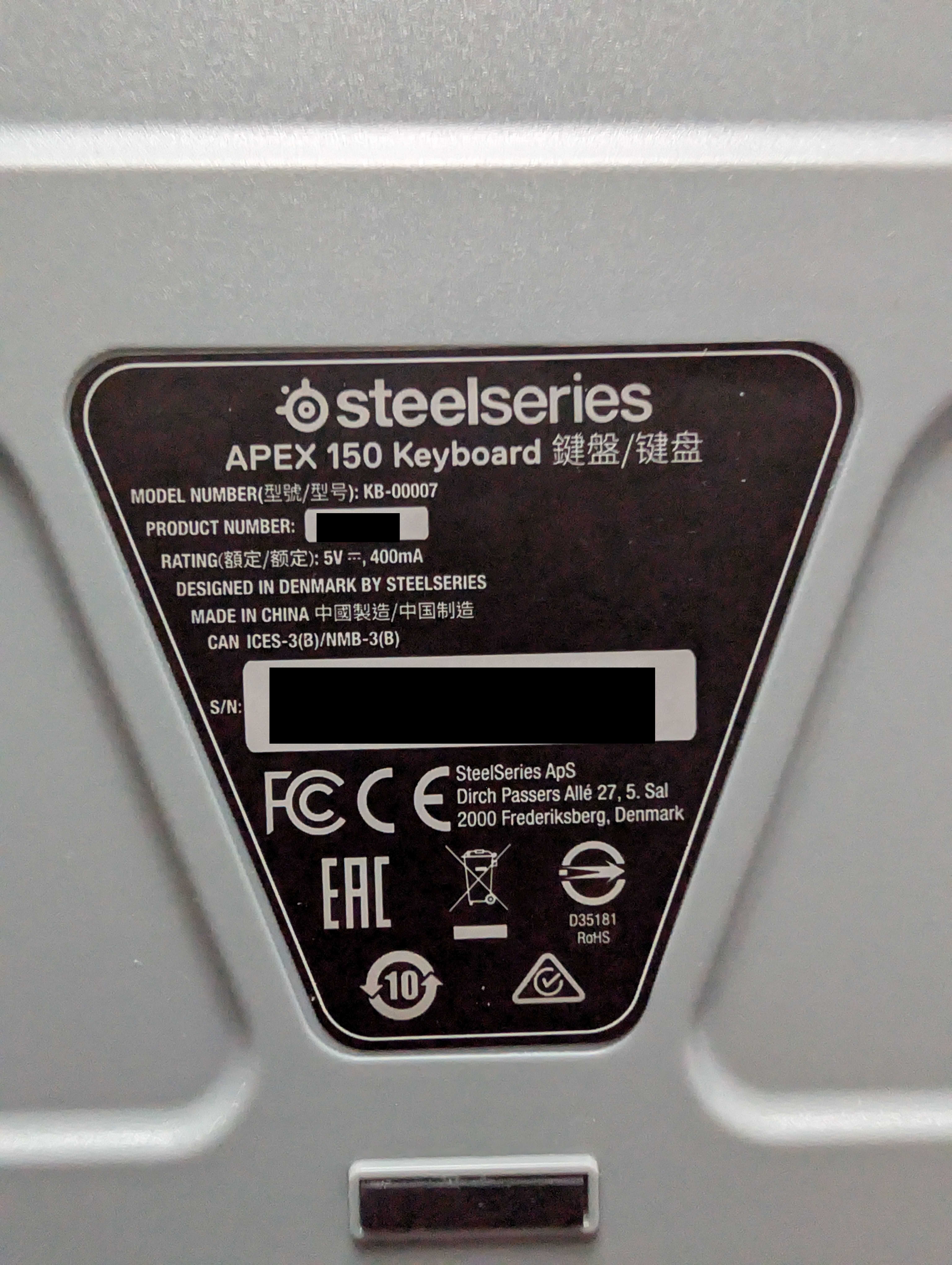 Klawiatura RGB SteelSeries Apex 150