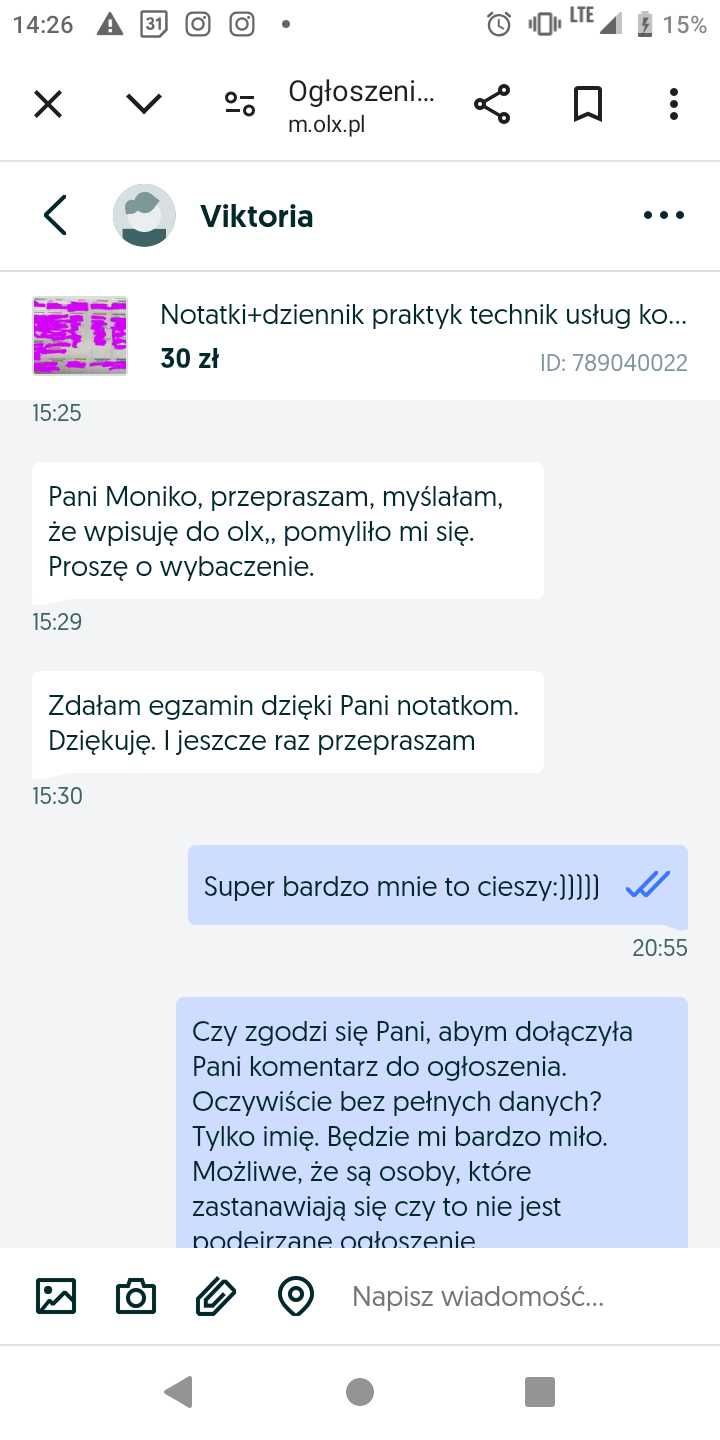Notatki+dziennik praktyk technik usług kosmetycznych