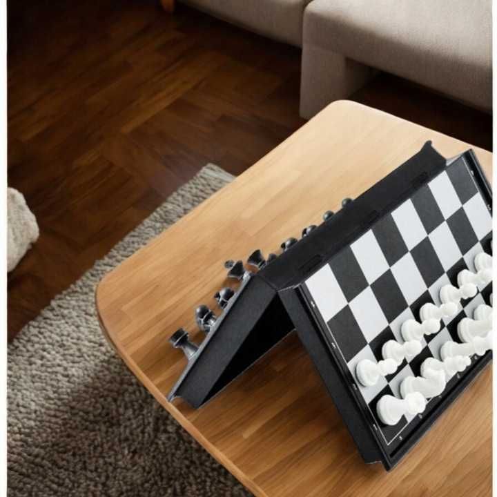 SZACHY WARCABY MAGNETYCZNE 2w1 Podróżne Mini Gra Planszowa SUPER !!!
