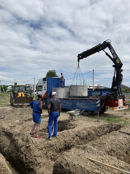 Копання каналізацій, септиків, вигрібних ям, чистка криниць