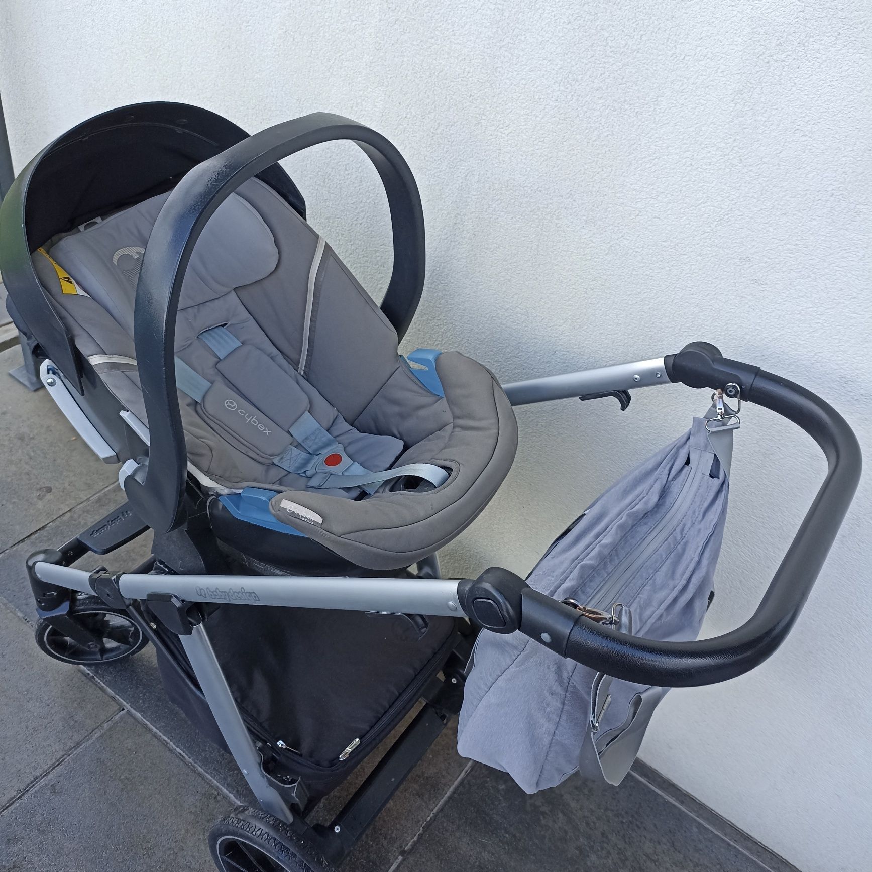 Wózek 3/1 babydesign bueno szary  z fotelikiem cybex