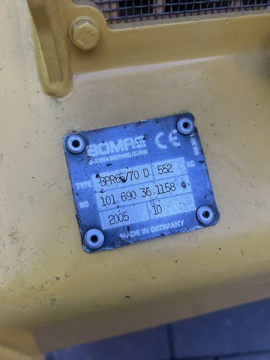 Zagęszczarka ubijaczka rewersyjna BOMAG BPR 65/70D Hatz 1d81