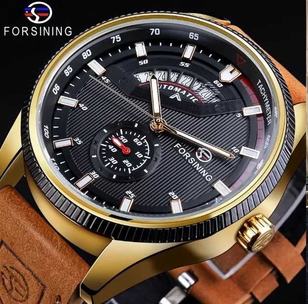 Чоловічий механічний годинник часи мужские часы Forsining GMT1218-2