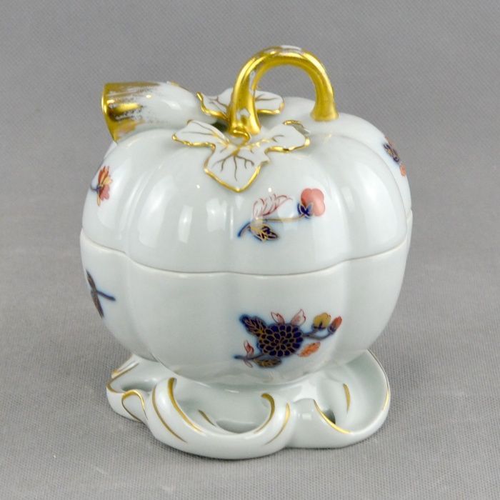 Caixa Abóbora em Porcelana Vista Alegre – Decoração Imari