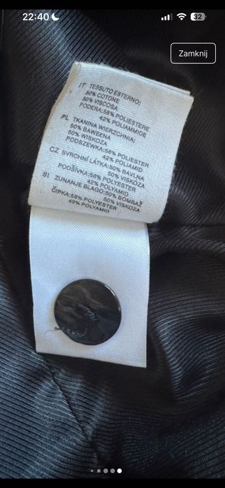 Czarny futrzany żakiet/ futerko