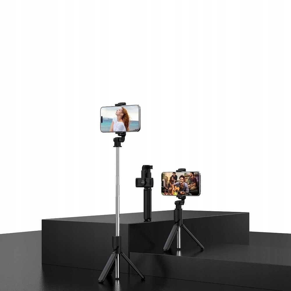 Selfie stick bluetooth Kijek do selfie Devia + tripod statyw 19-70cm