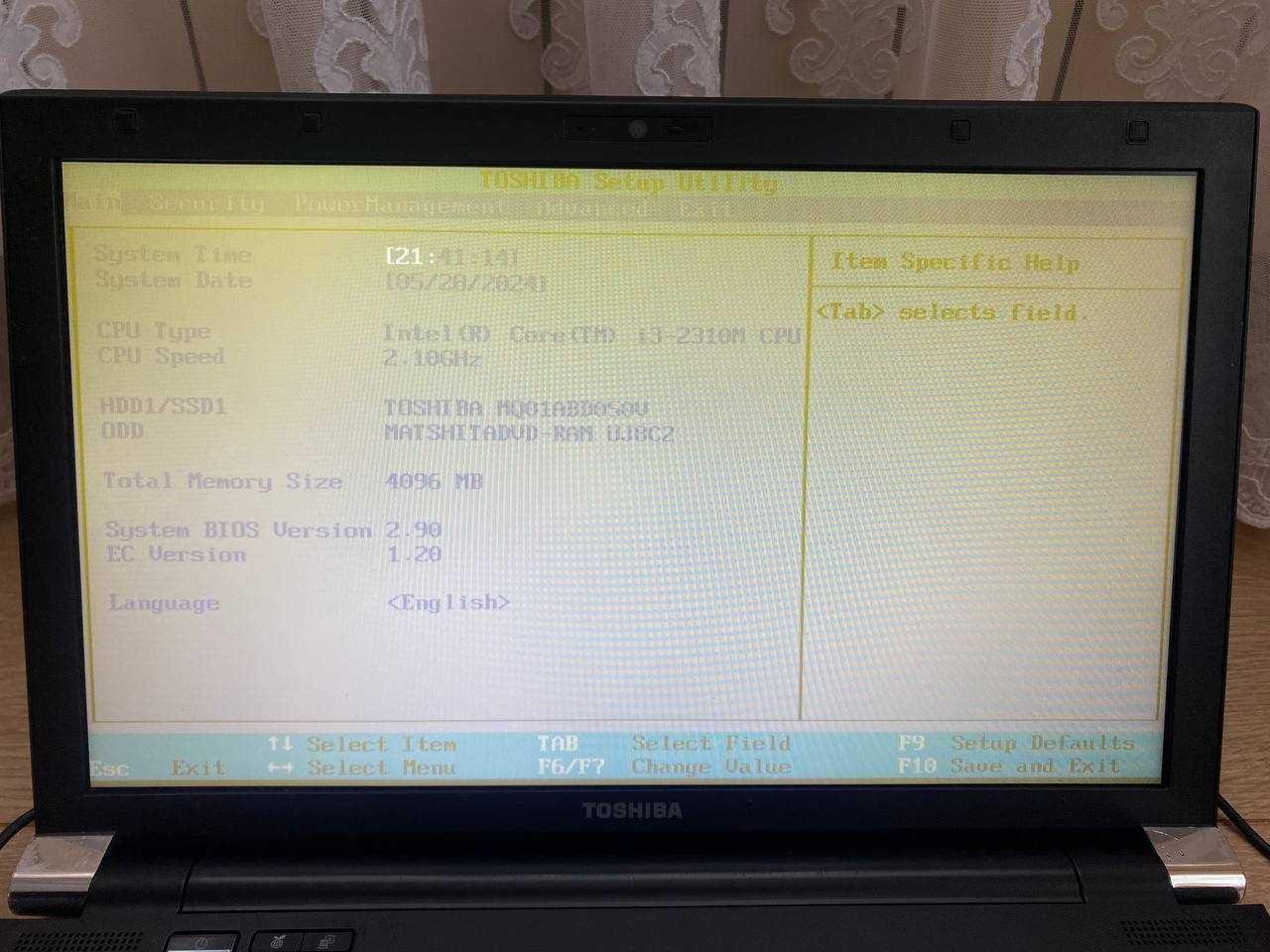 Ноутбук Toshiba Satellite PRO R850 (i3-2310, 4gb, HDD 500gb)