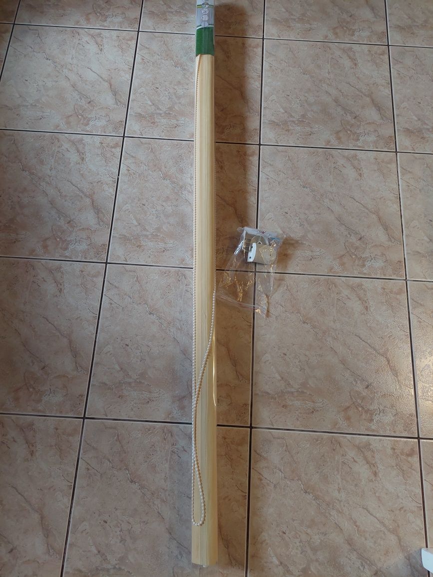 Roleta 120x175 cm i karnisz drewniany