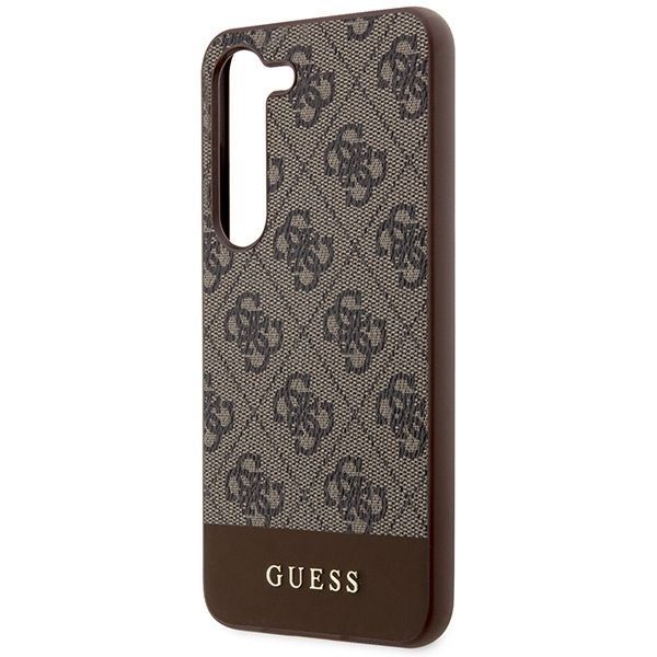 Etui Guess 4G Stripe dla Samsung Galaxy S23+ S916 - Brązowy