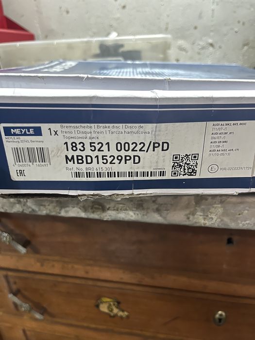 Discos travão audi da meyle