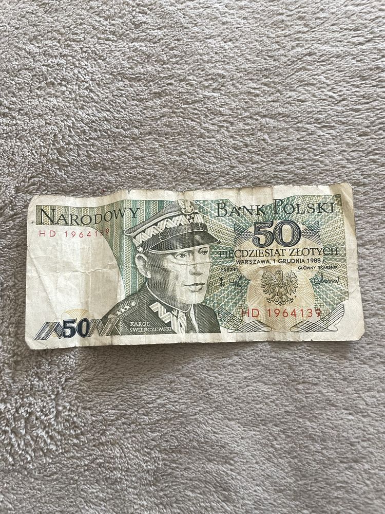Banknot 50 zł PRL Świerczewski