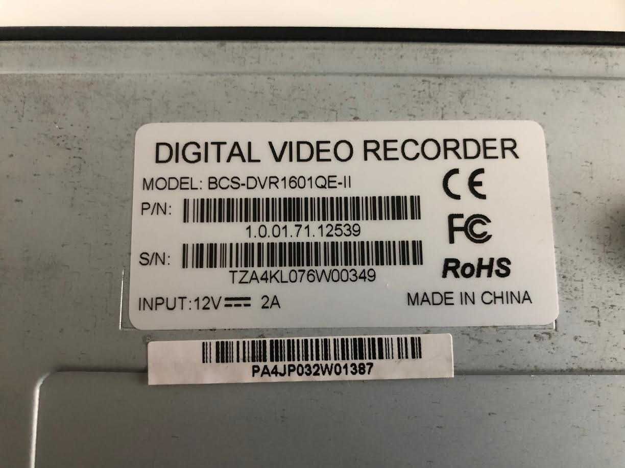 BCS HDCVI BCS-CVR1601QE-II:  Rejestrator Wideo + DYSK 1TB