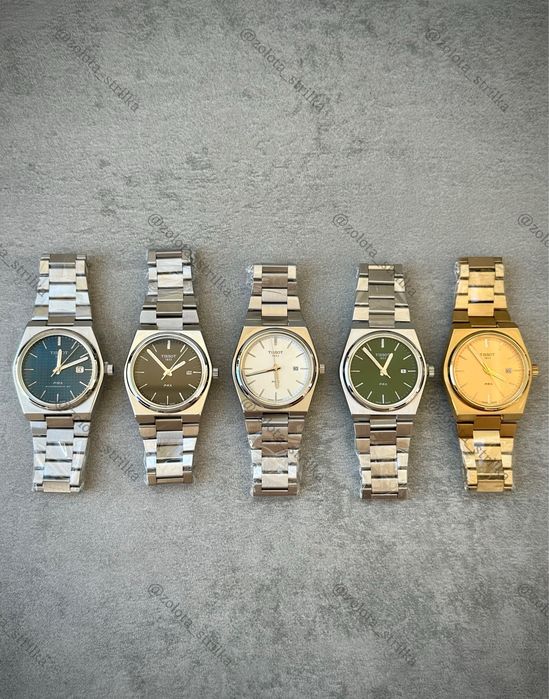 Tissot PRX 40 мм чорний, білий. Годинник чоловічий класичний, ретро