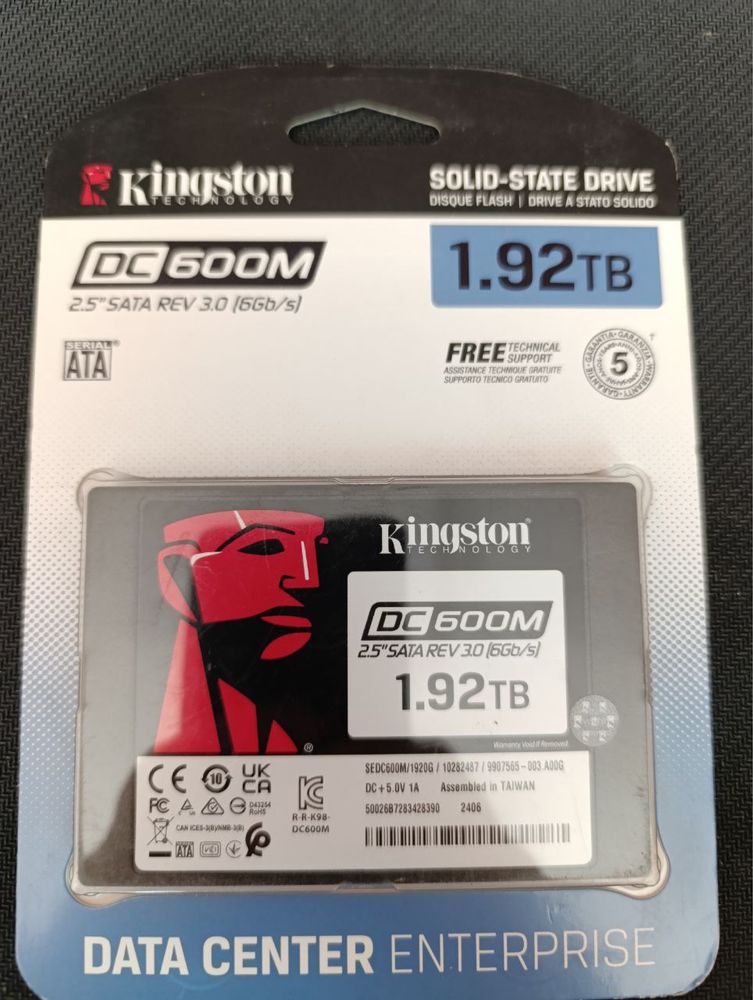 Накопичувач SSD 2.5" 1.92TB Kingston жорсткий диск