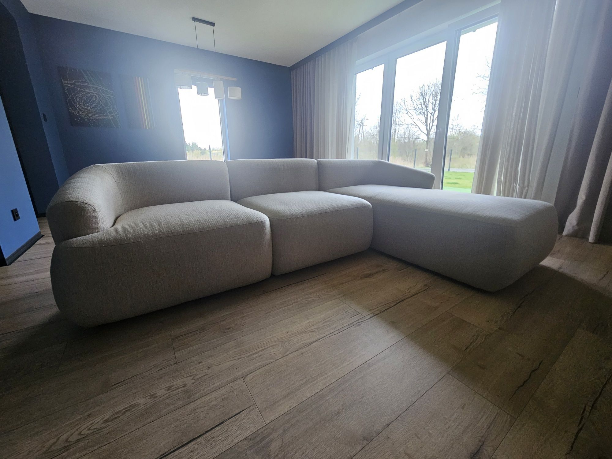 Narożna sofa modułowa Bouclé Sofia (3-osobowa) Westwing Collection