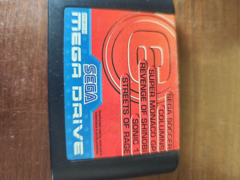 Cartucho com 6 jogos mega drive