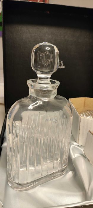 Conjunto garrafa + copos cristal Atlantis - NOVO -