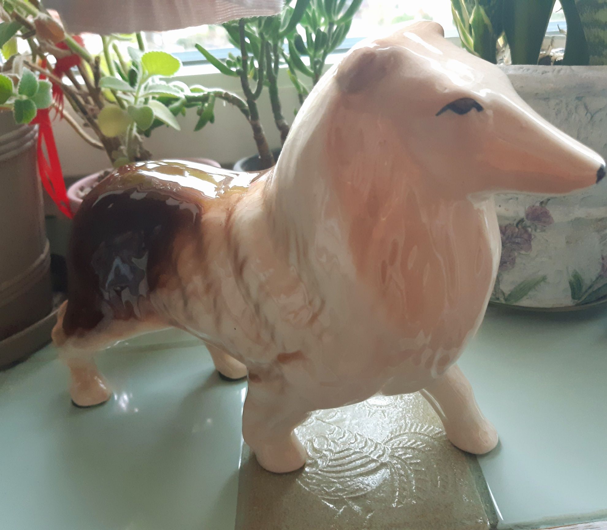Figurka porcelana pies collie owczarek szkocki lata 50/60 Coopercraft