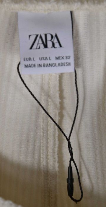 Zara Nowe Spodnie Damskie Sztruksowe L Proste Oryginalne Bawełna