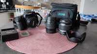 Aparat Lustrzanka Canon EOS 60D - 3x obiektyw, torba, SD, osłona