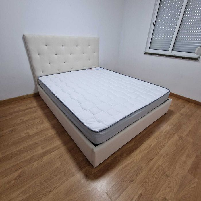 Camas de Casal Estofadas de Luxo 199€ Disp. em Várias Cores! 190x140m!