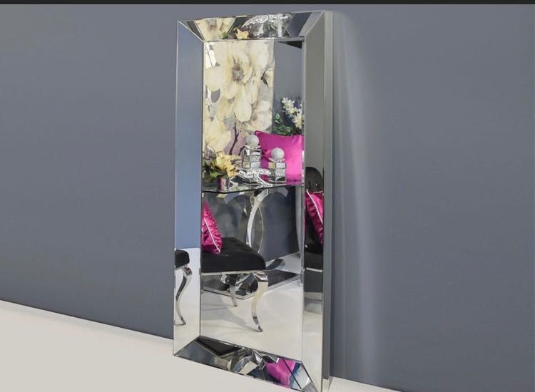 LUSTRO 180CM w lustrzanej ramie 3D Glamour