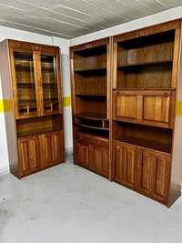 Conjunto de 3 armários, madeira pinho