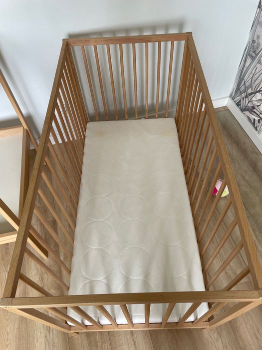 Łóżeczko SNIGLAR 120/60 plus materac SKÖNAST