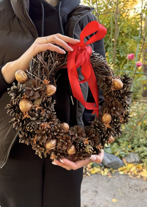 Різдвяний вінок, новорічна прикраса, Різдво, Новий рік, декор