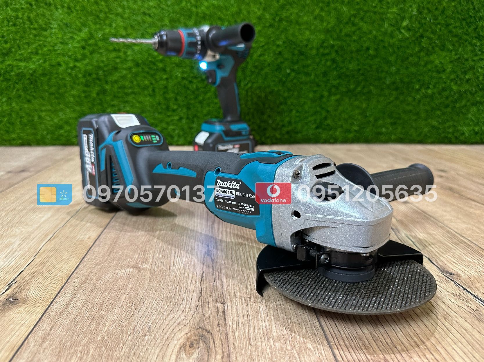 Набір 2/1 Makita Болгарка DGA504BL + Шуруповерт DHP485BL New 36V 8Ah