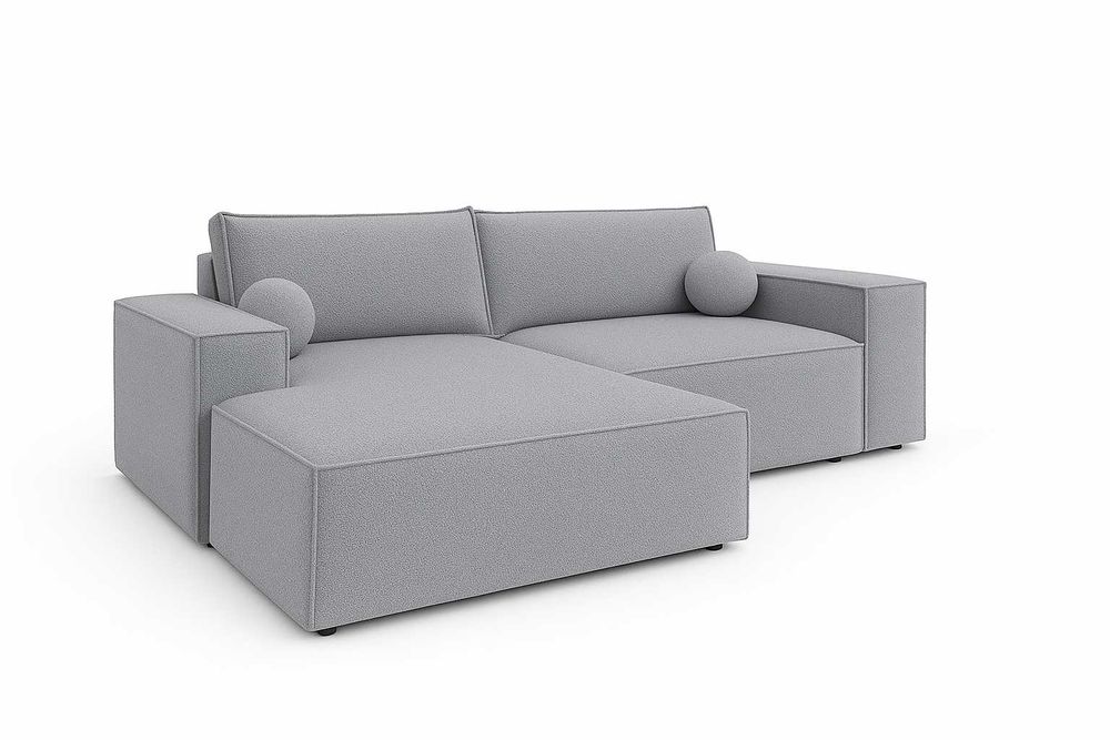 Narożnik rozkładany COBO 255 cm funkcja spania sprężyna falista boucle