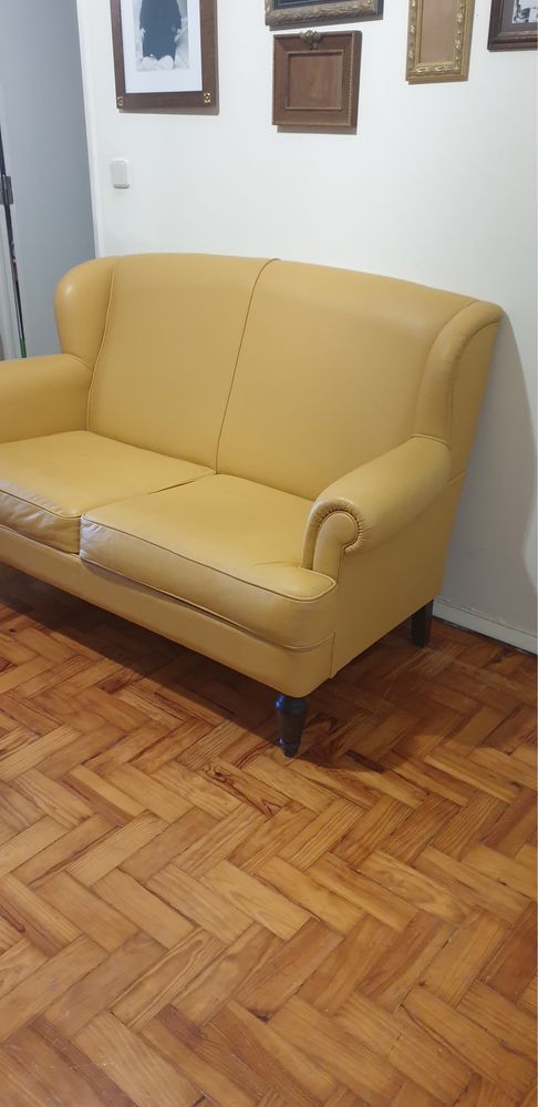 Sofa de pele genuina