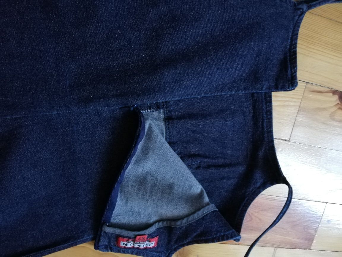 Klasyczna jeansowa sukienka mini dopasowana Jukon denim XS 34