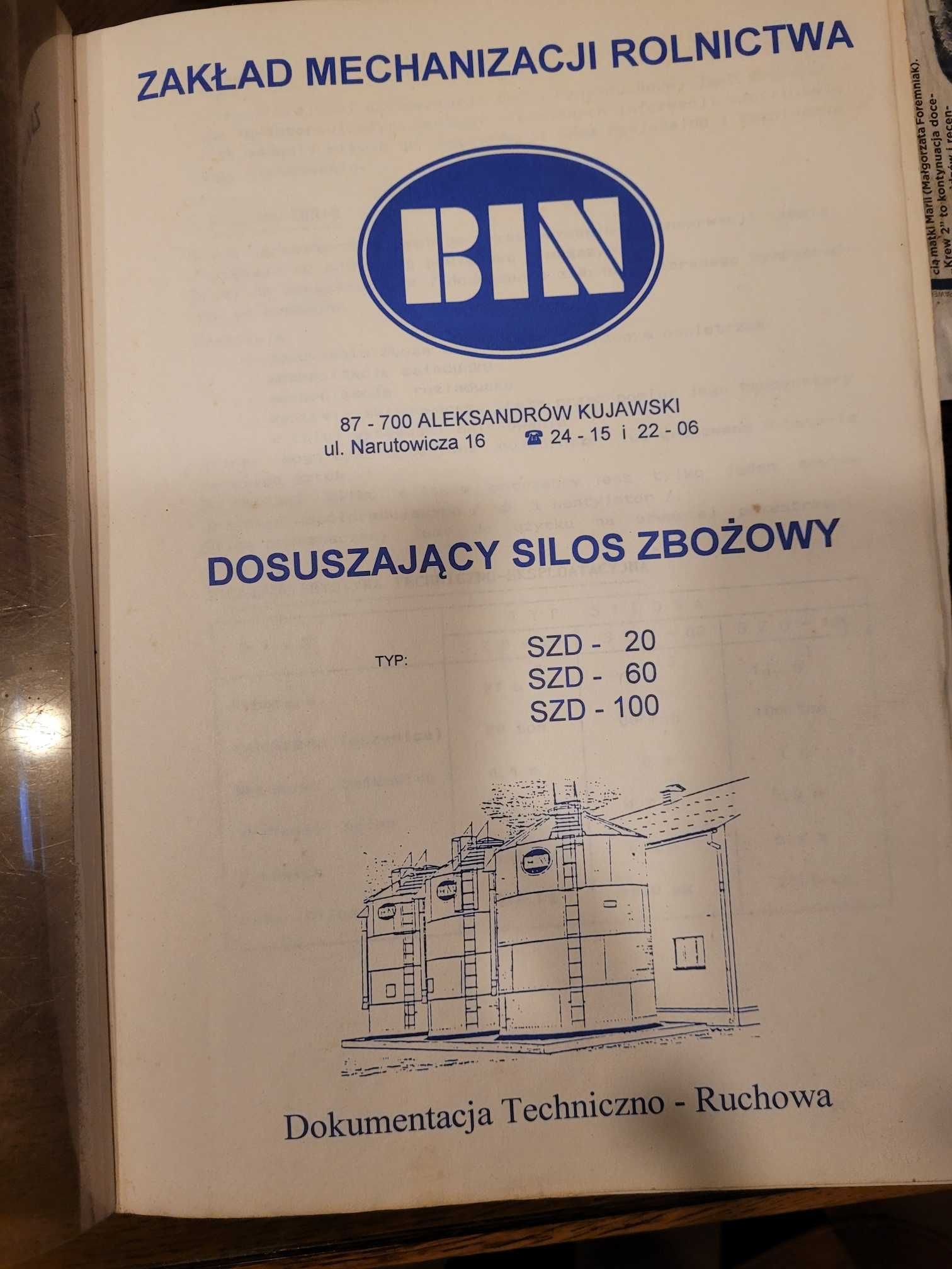 SILOS zbożowy BIN - 20t  i  60t