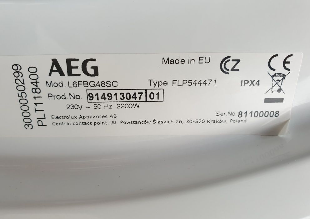 Пральна/стиральная/машина AEG lavamat 6000 Series ProSense 8 KG