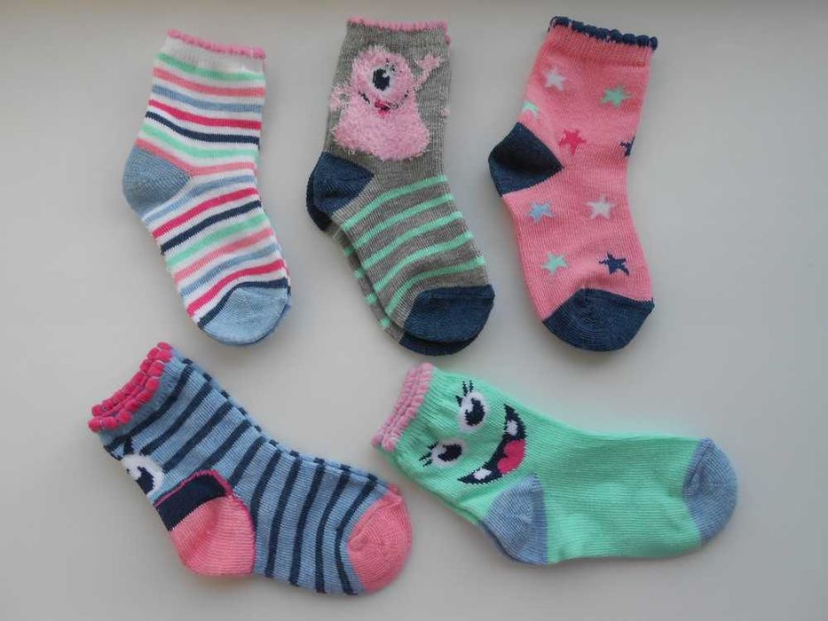 Комплект 5 пар шкарпетки малюкам 1-12,  12-24 міс, 0,5-1-2 р. primark