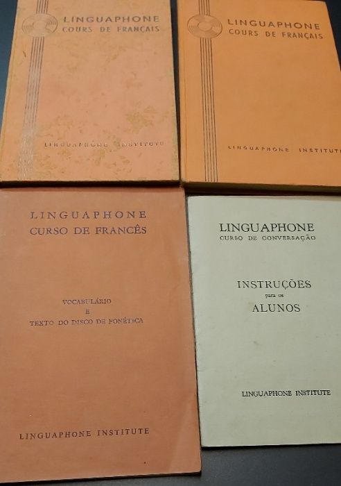 Linguafone Vintage Francês e Alemão Discos 78 rpm