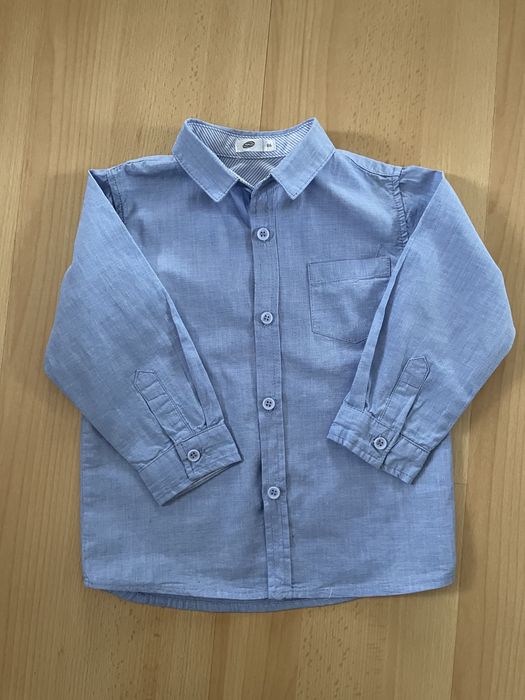 Koszula chłopięca niebieska 86