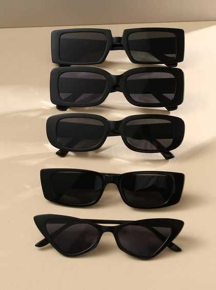 Czarne okulary przeciwsłoneczne 5 sztuk