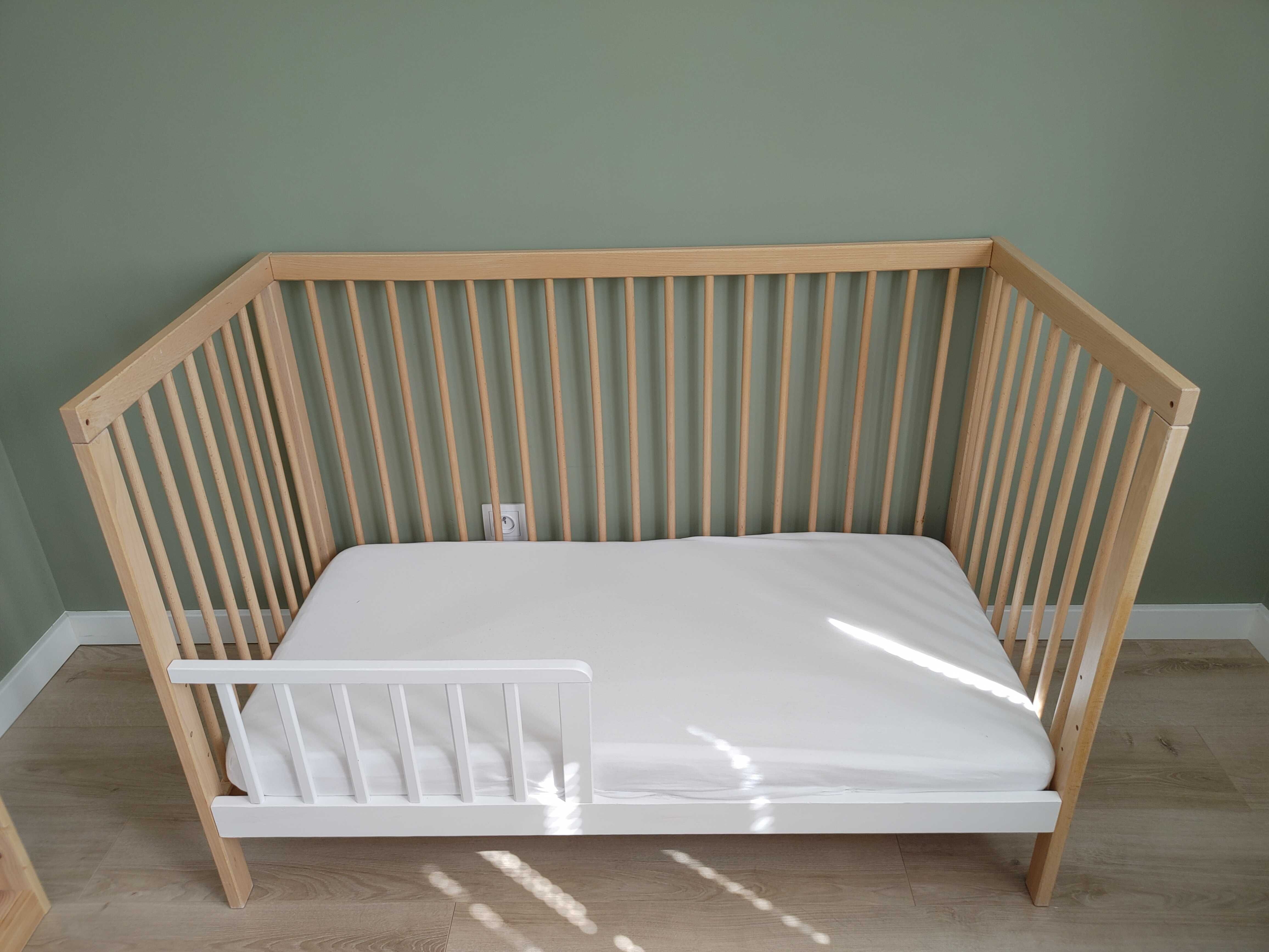 AVAX BABY Ascella Łóżeczko dziecięce 120/60 Natural buk materacyk bok