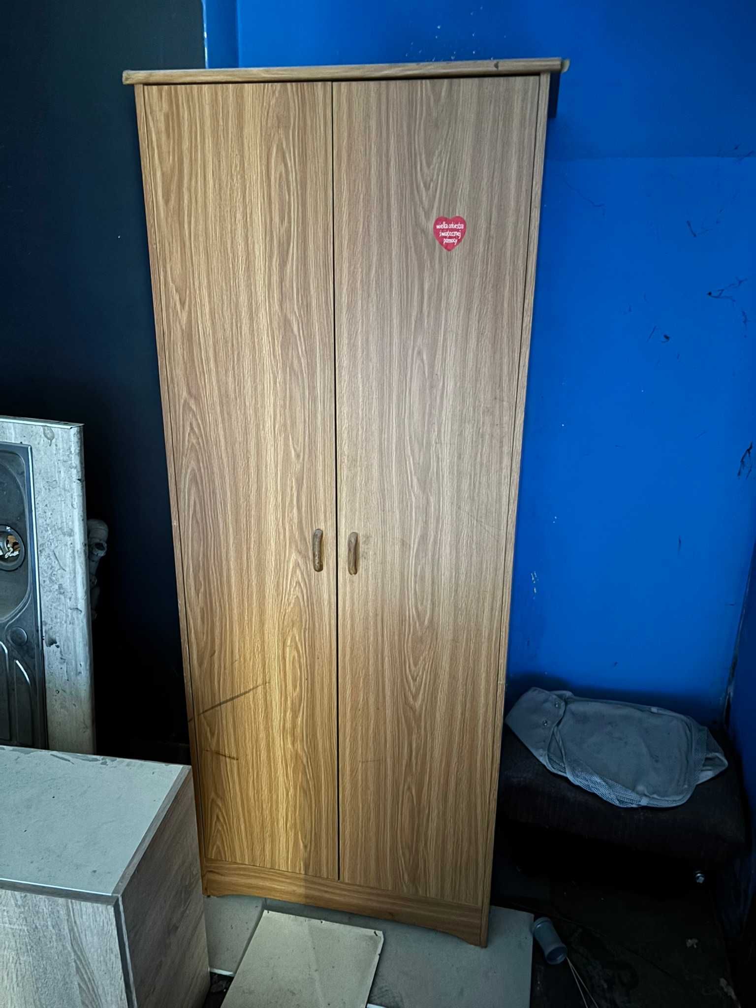 > szafa dwuskrzydłowa z półkami i szufladami 100cm 80cm 70cm