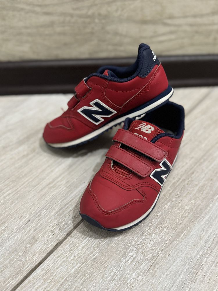 Кросівки на липучках new balance 500 червоні на хлопчика 29р 17,5-18см