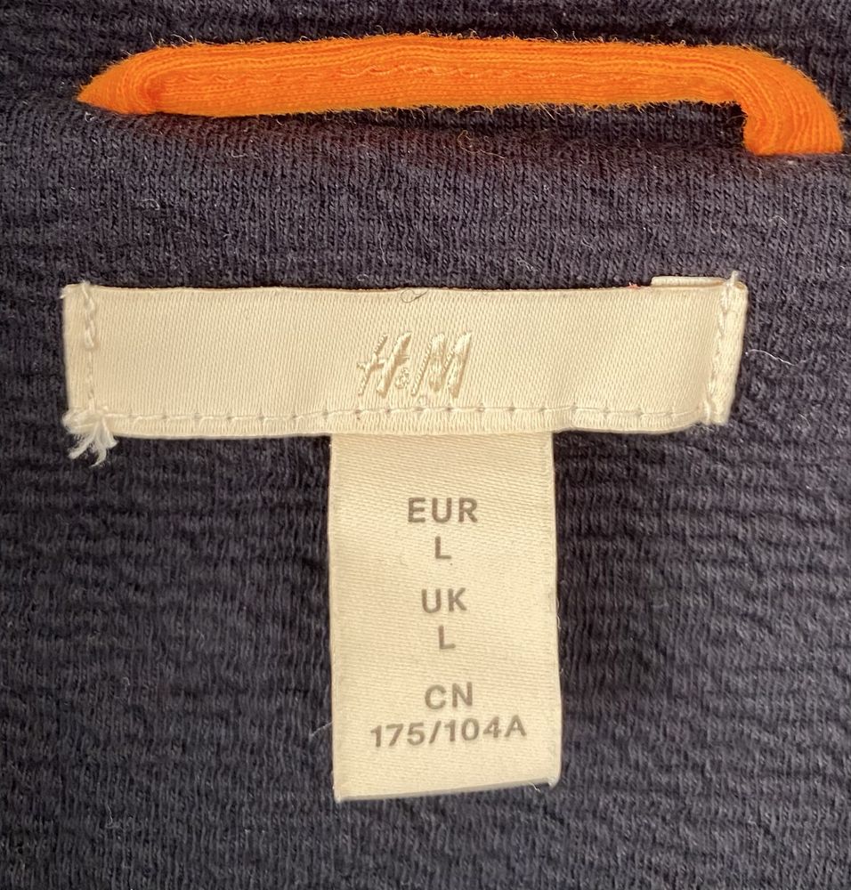 Granatowa kurtka z kołnierzykiem typu boxy H&M