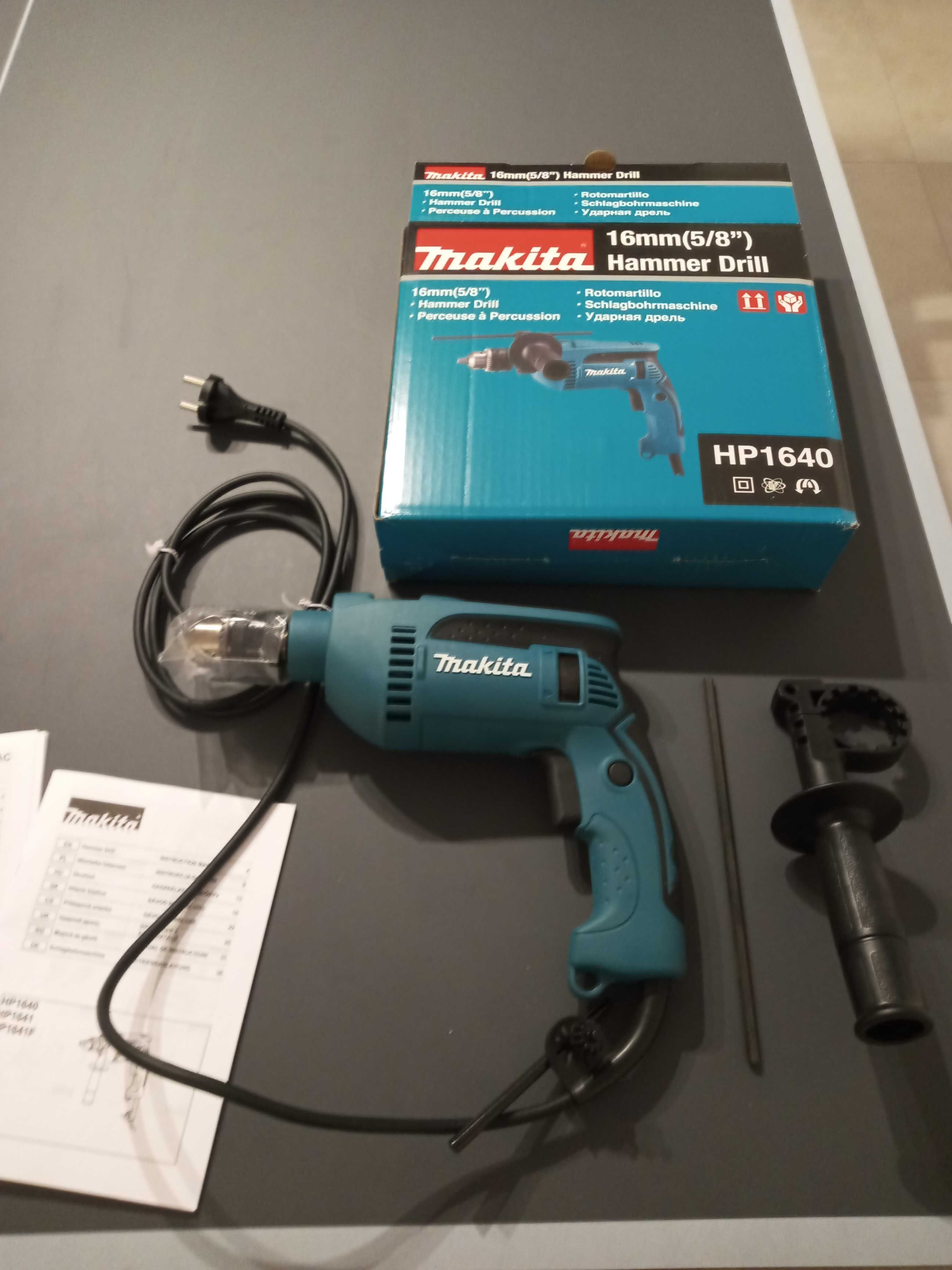 Wiertarka Makita hp1640, moc 680W. NOWA.