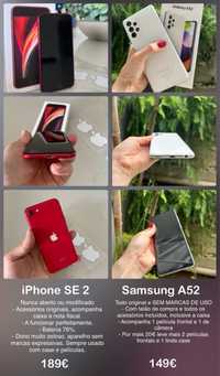 Iphone SE e Samsung A52