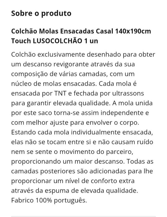 Colchão Lusocolchão